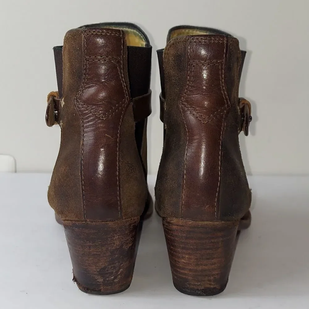 Rag & Bone Durham Brown Distressed Ankle Boots Sz 9 - Picture 4 of 12